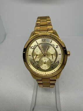 Michael Kors Gold Tone Chronograph Stainless Steel Womens Watch Mk-5633